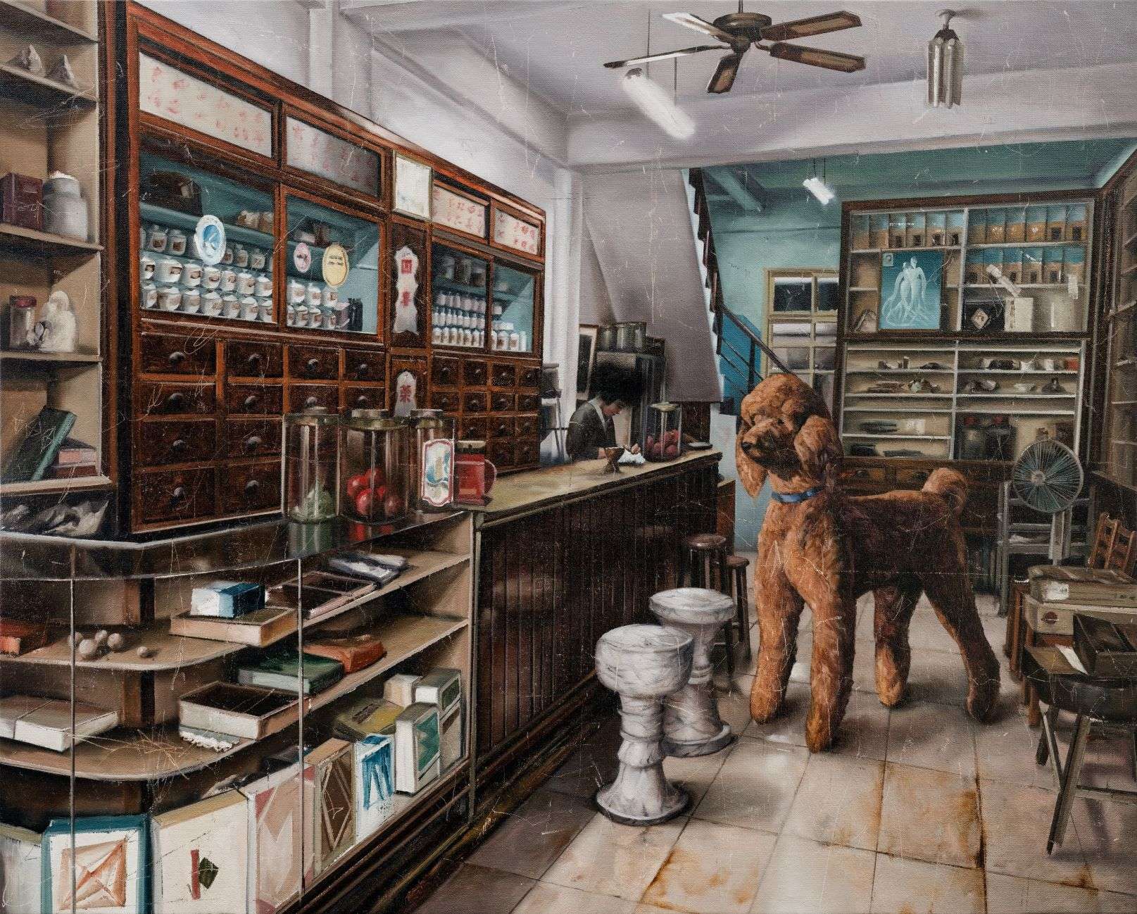 SHIH-Yung-Chun｜Chinese-medicine-shop｜2019｜130×162-cm｜Oil-on-Canvas