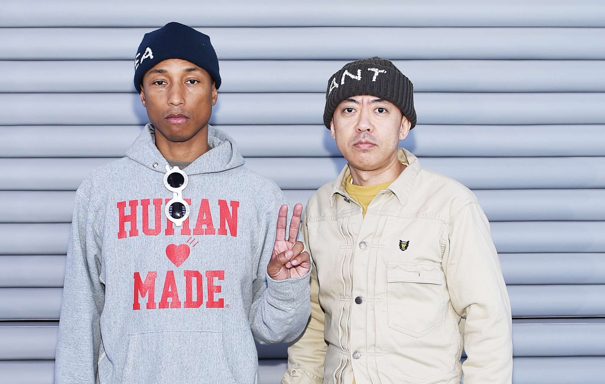 NEW YORK, NY - NOVEMBER 09:  Pharrell Williams and Nigo attend the Opening Of Billionaire Boys Club Flagship with Pharrell Williams on November 9, 2016 in New York City.  (Photo by Dimitrios Kambouris/Getty Images for Billionaire Boys Club )