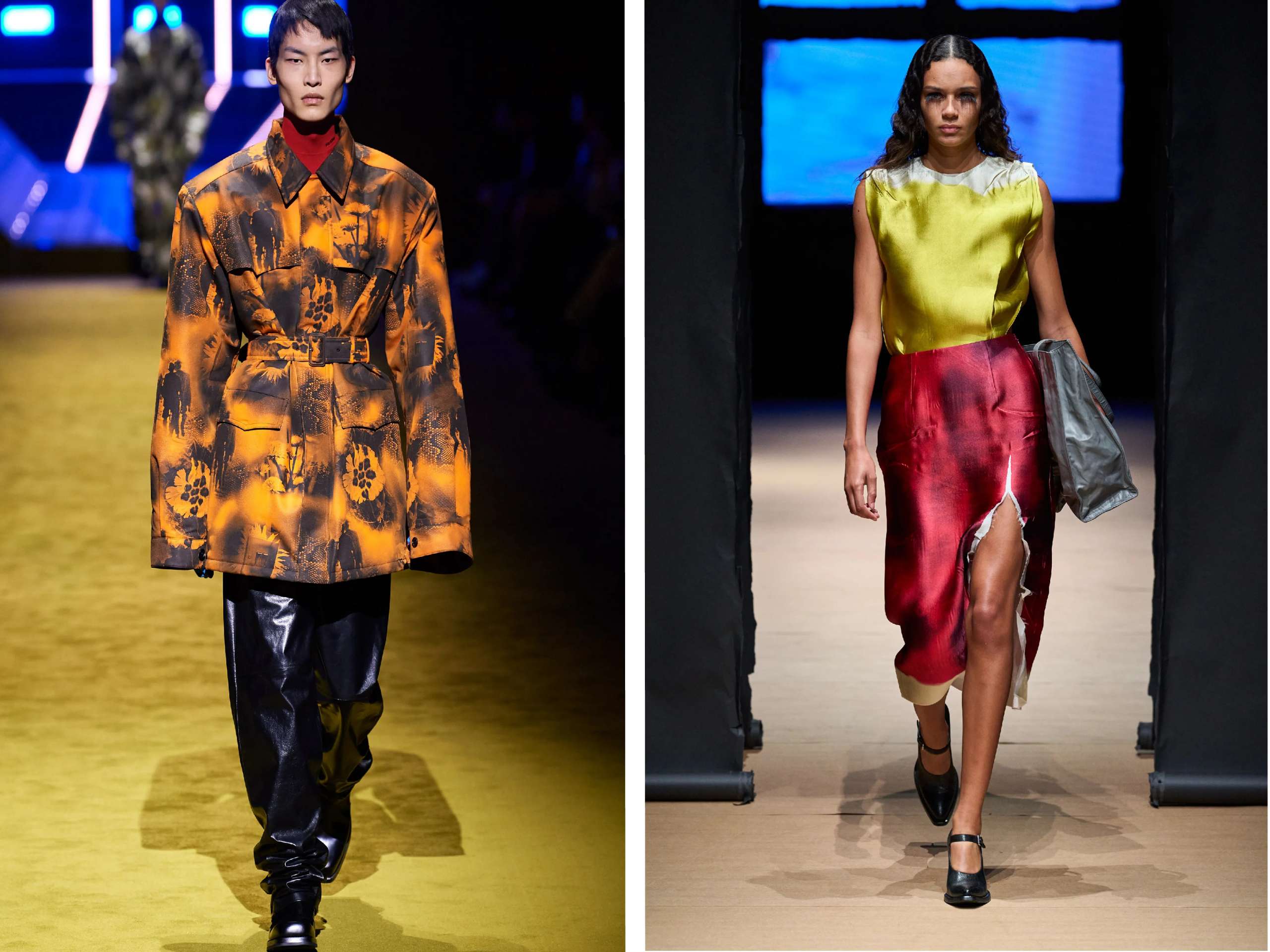 ( 左圖為 Prada AW22 Menswear、右圖為 SS23 Womenswear 。)
