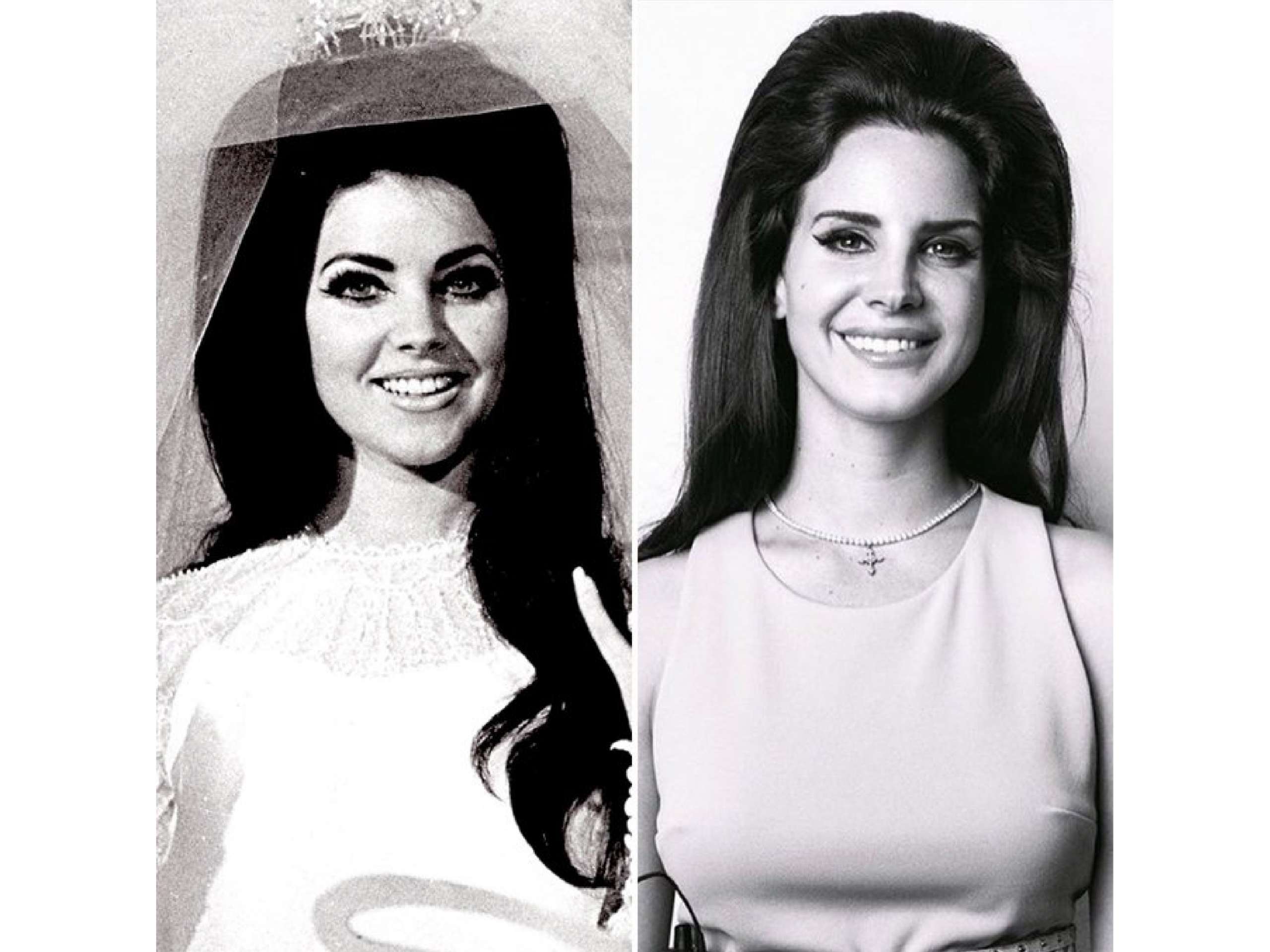 左圖為 Priscilla Presley，右圖為 Lana Del Rey 。