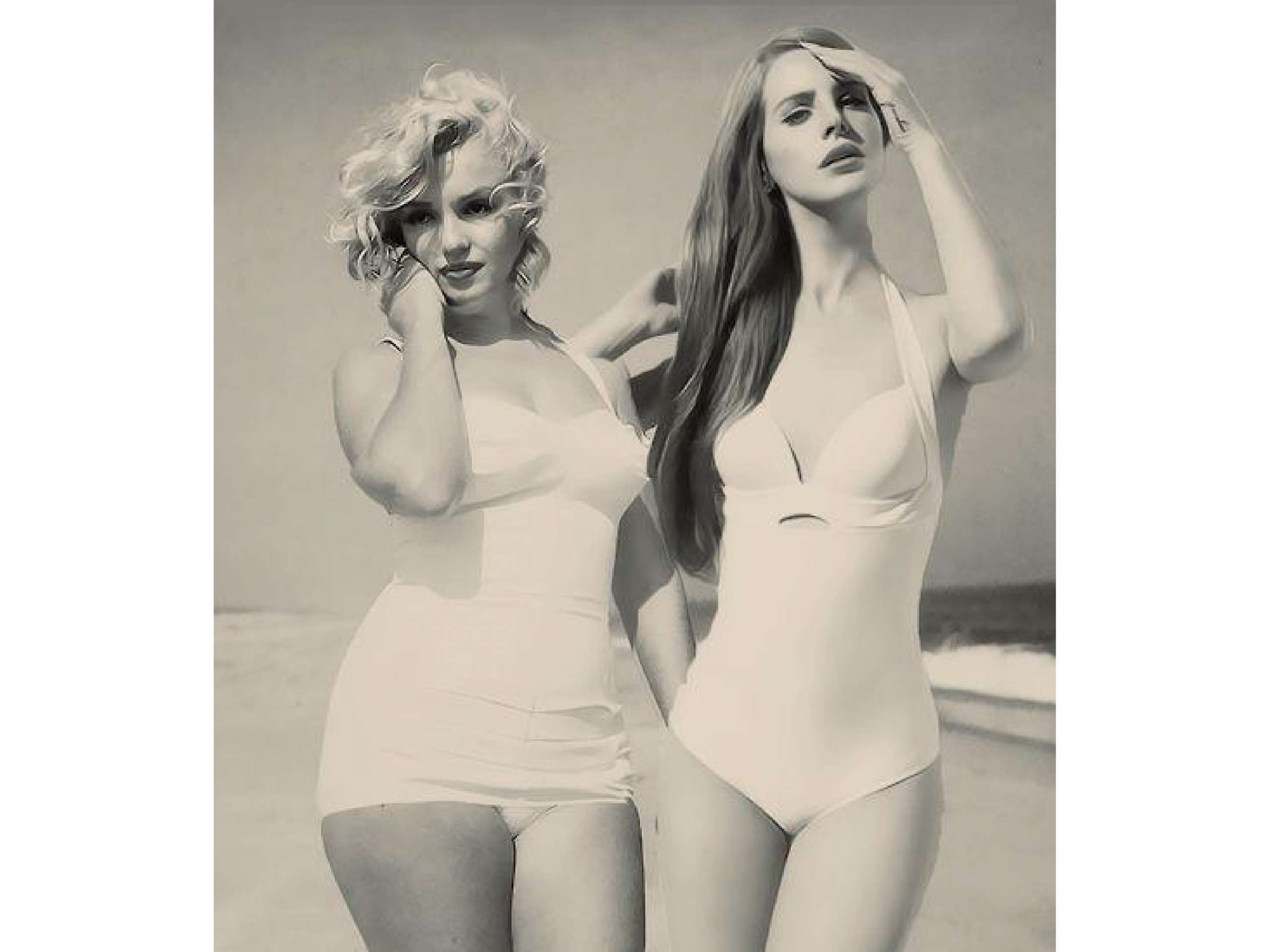 有人將 Lana Del Rey 與 Marilyn Monroe 的照片合成合照，看來毫不違和。