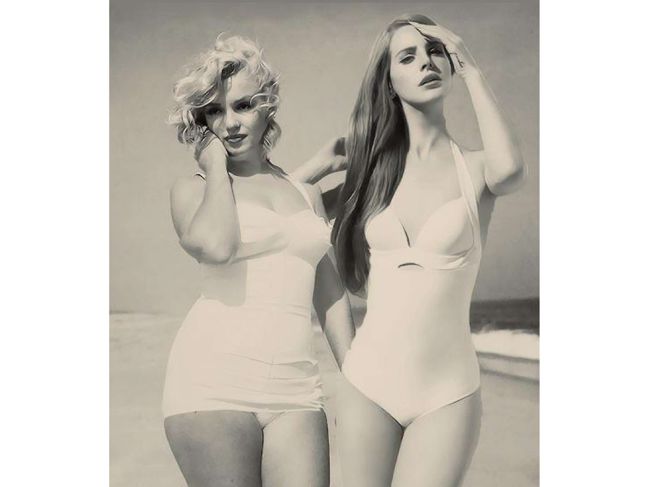 有人將 Lana Del Rey 與 Marilyn Monroe 的照片合成合照,看來毫不違和。