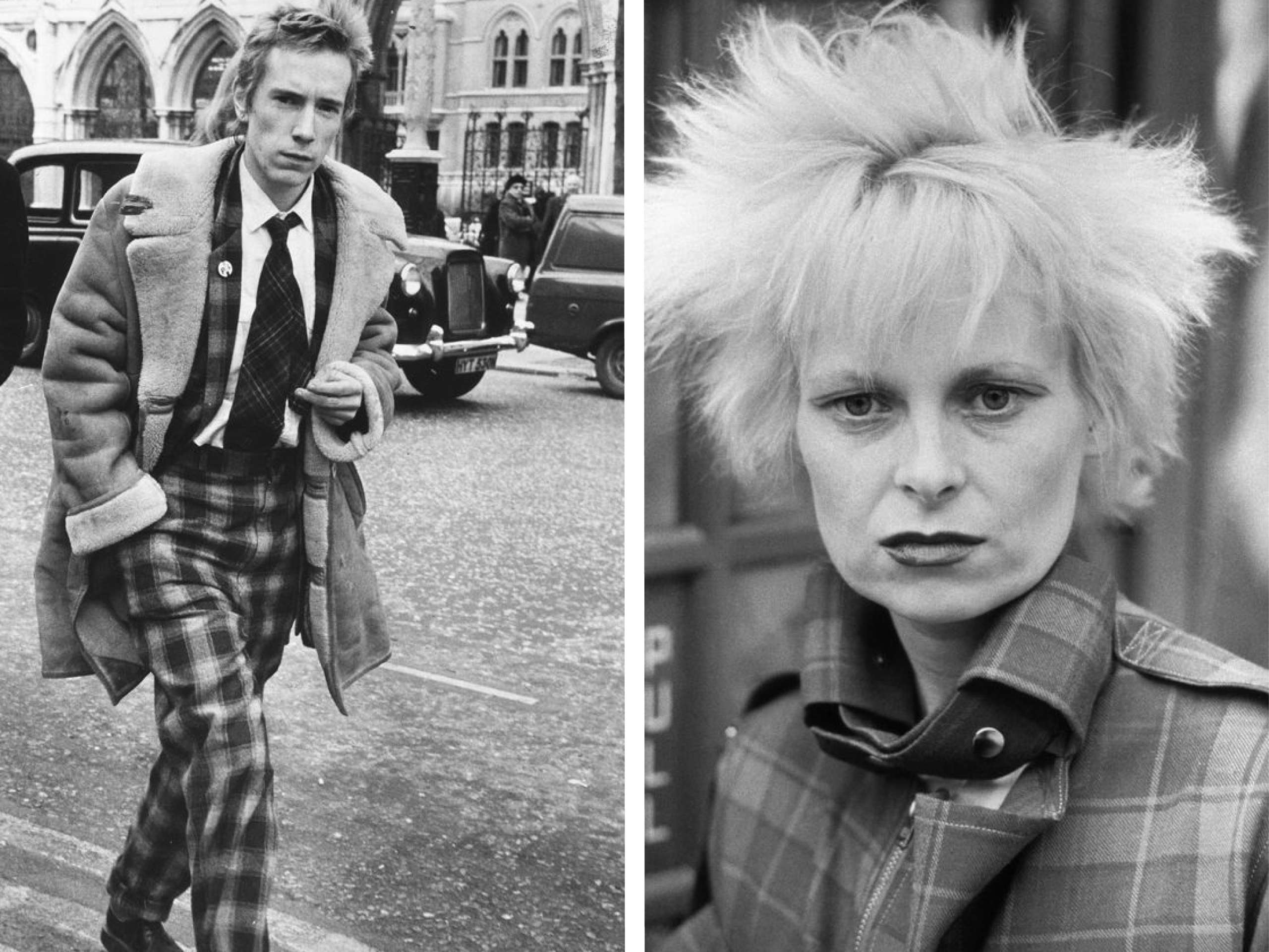 （左圖為 John Lydon ，右圖為 Vivienne Westwood ）