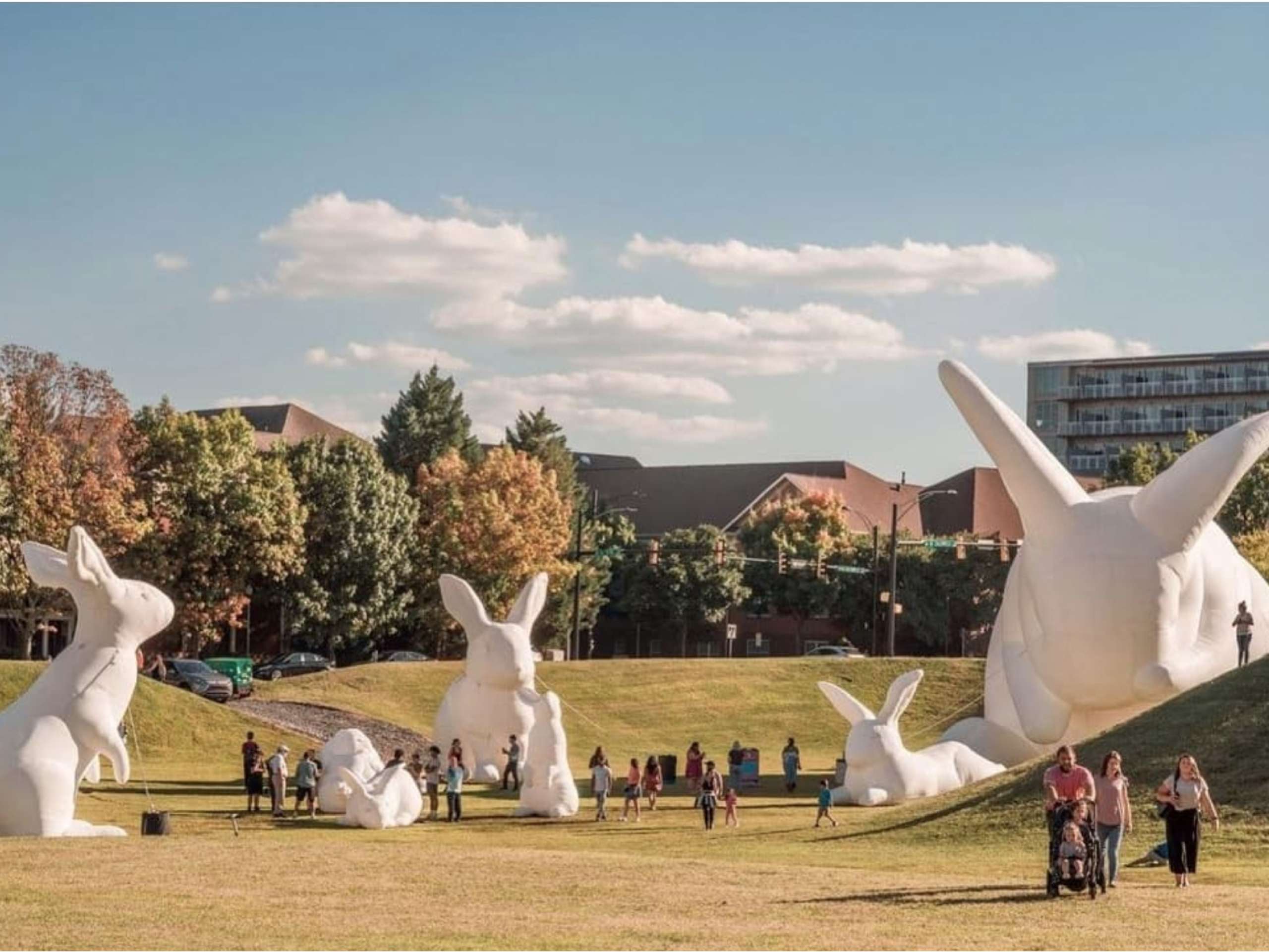 (藝術家 Amanda Parer 有感於「百年兔災」,創作了作品《 Intrude 》。)