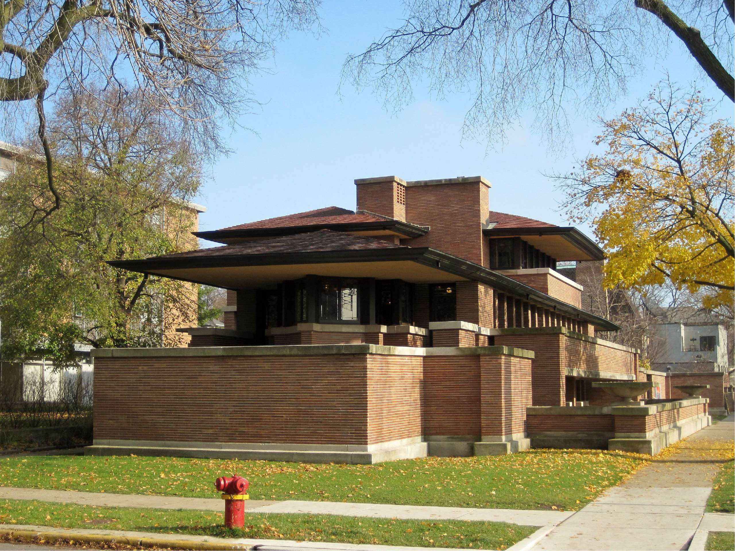 The Frederick C. Robie House, Chicago, US, 1909