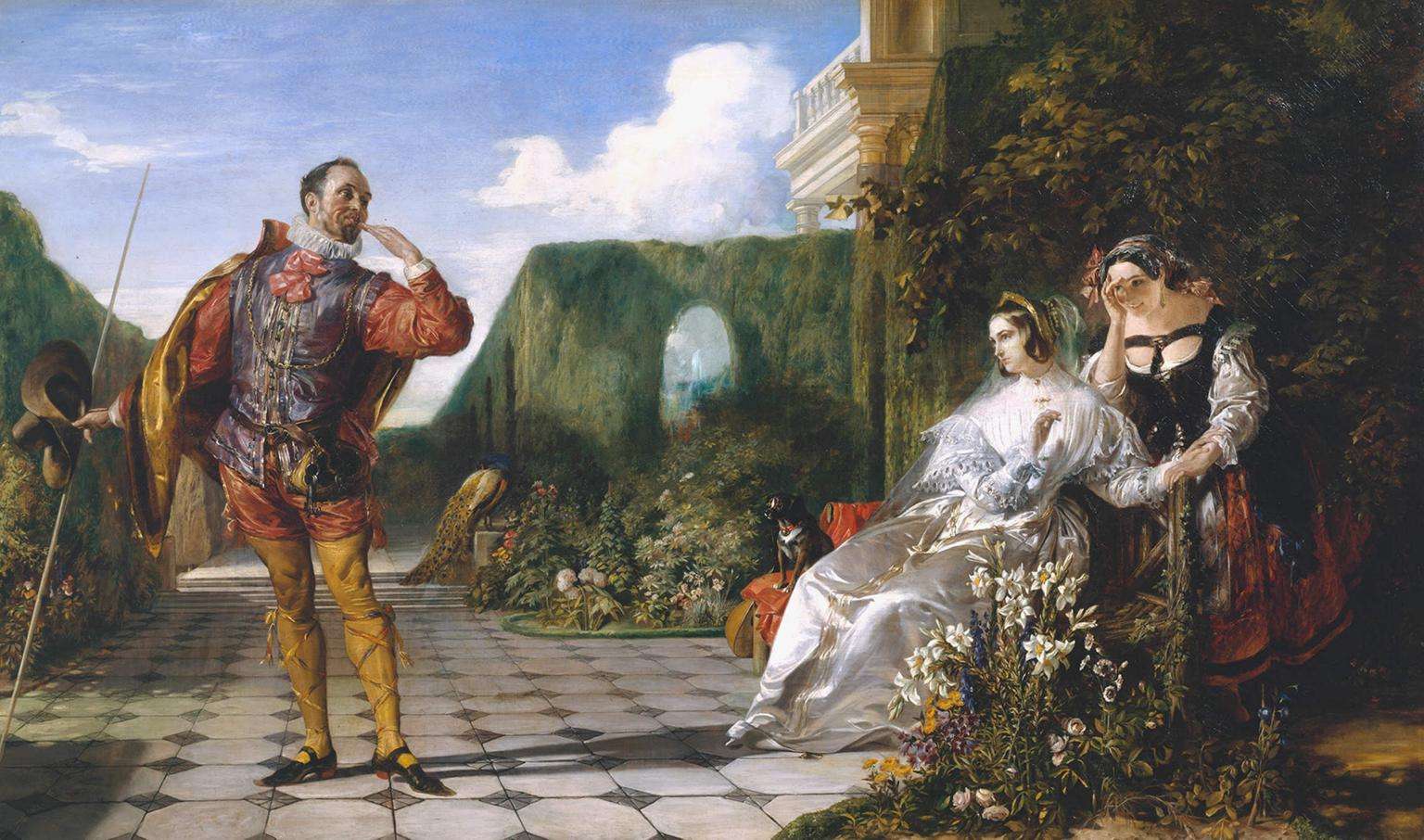 Scene from 'Twelfth Night' ('Malvolio and the Countess') exhibited 1840 Daniel Maclise 1806-1870 Presented by Robert Vernon 1847 http://www.tate.org.uk/art/work/N00423