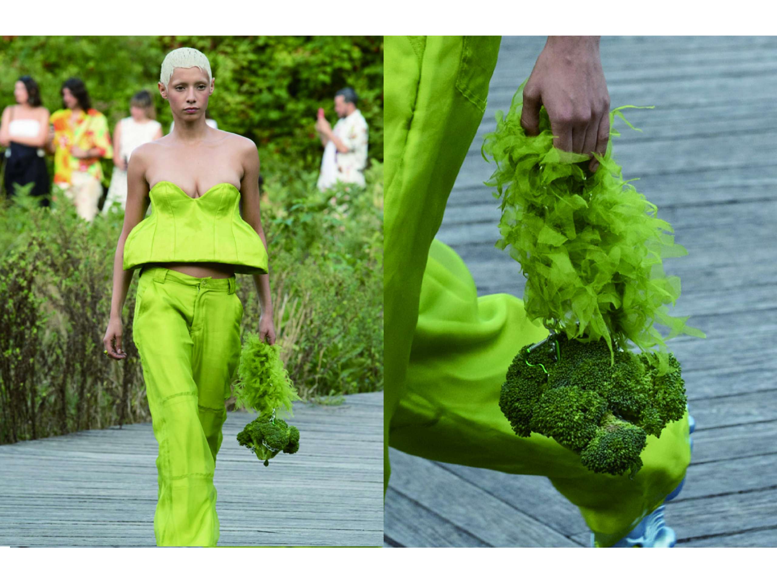 ( Collina Strada SS23 Broccoli Swarovski handbag )