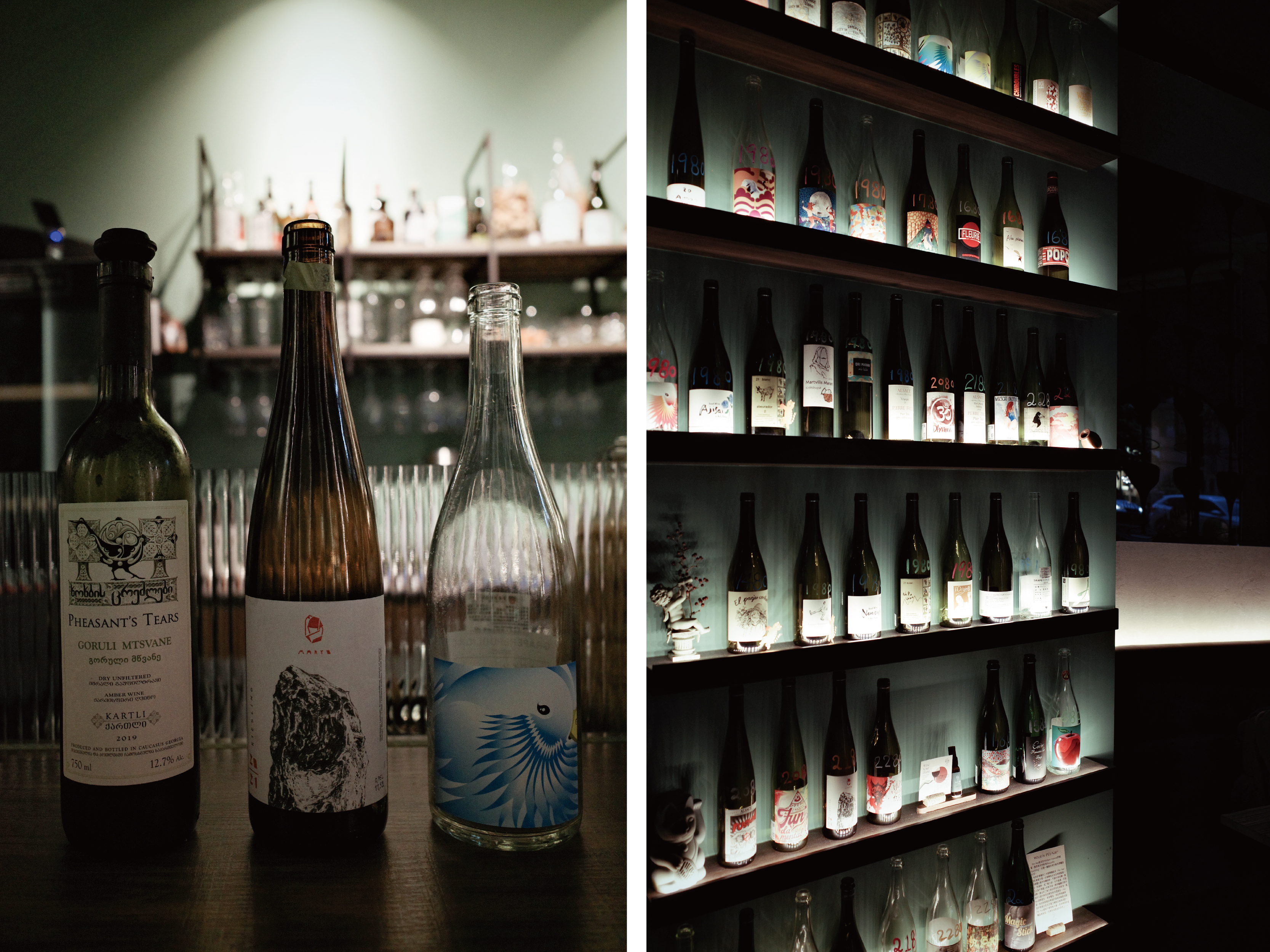 (由左至右為 Pheasant's Tear, Kakhuri Mtsvivani 2019; Marto Wines Riesling 2021; Grape Republic Bianco 2021 )