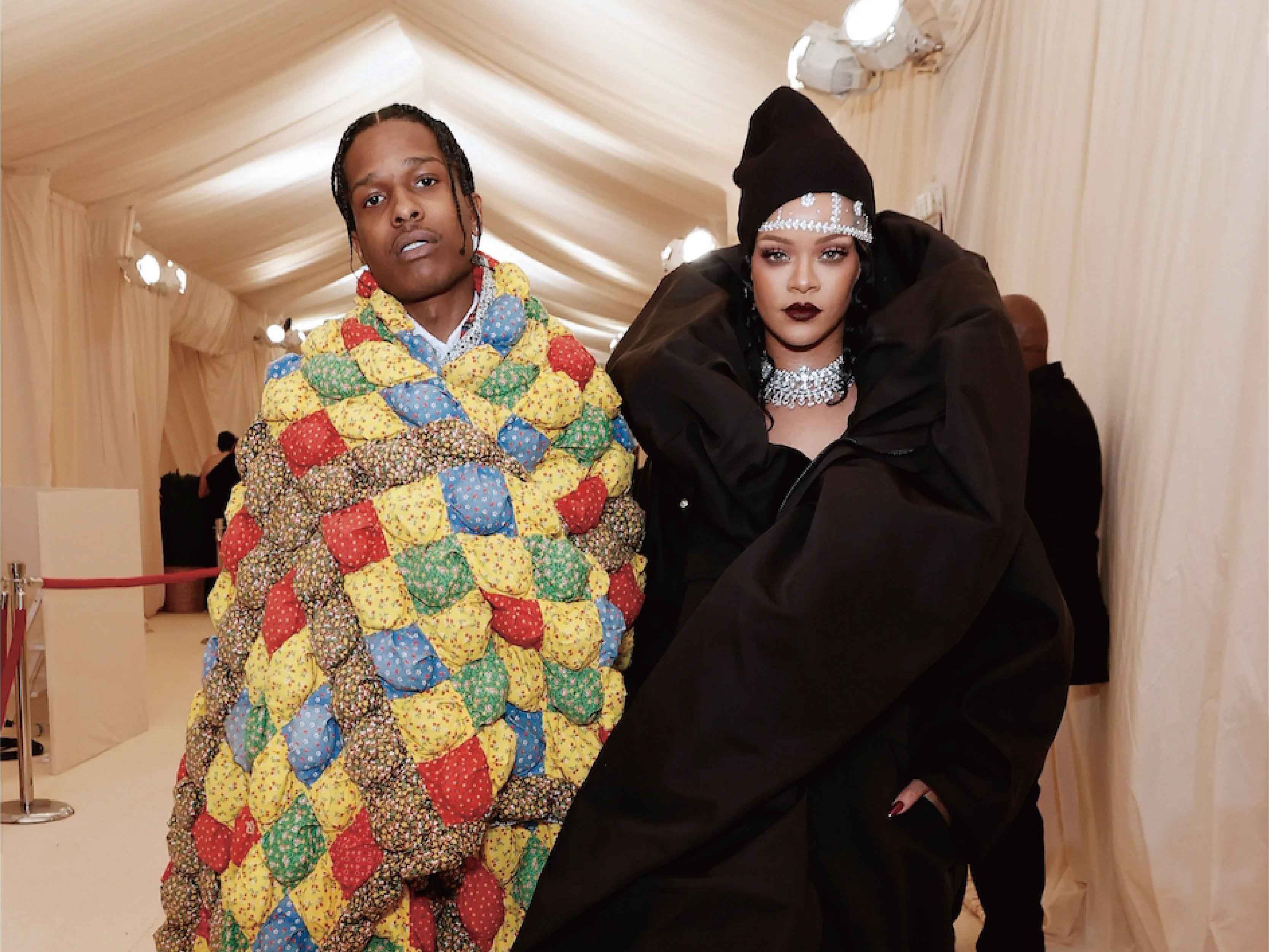 ( A$AP Rocky in ERL at Met Gala 2021 )