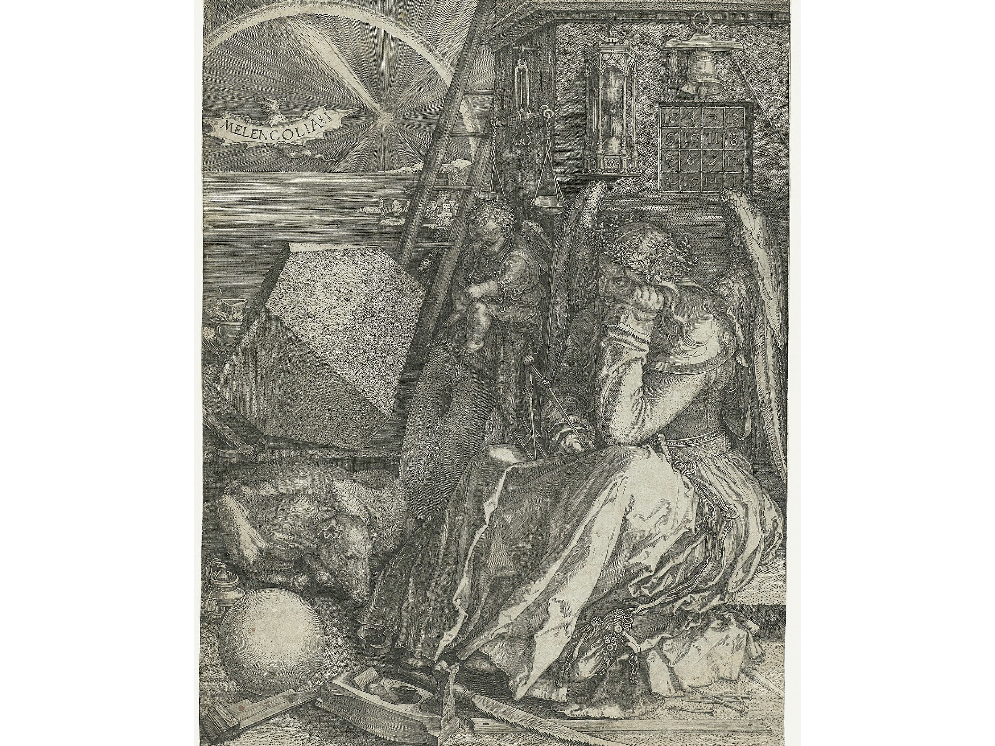 ( Melencolia I, 1514, Albrecht Dürer )