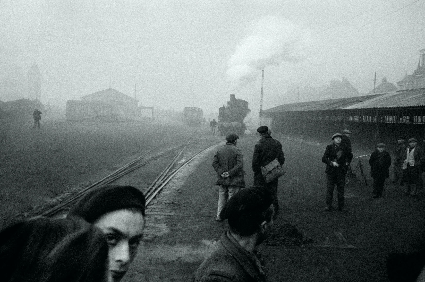 FRANCE. 1945. Seine Maritime department. City of Rouen. Unemployed people look for jobs at the railroad station.