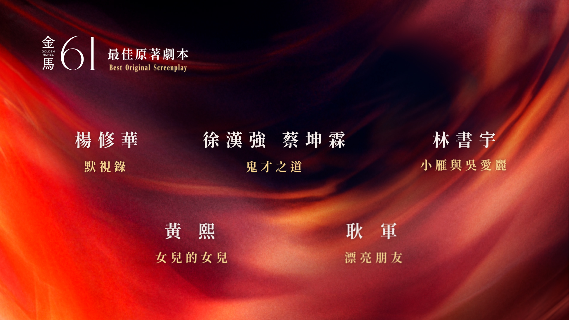 10 最佳原著劇本
