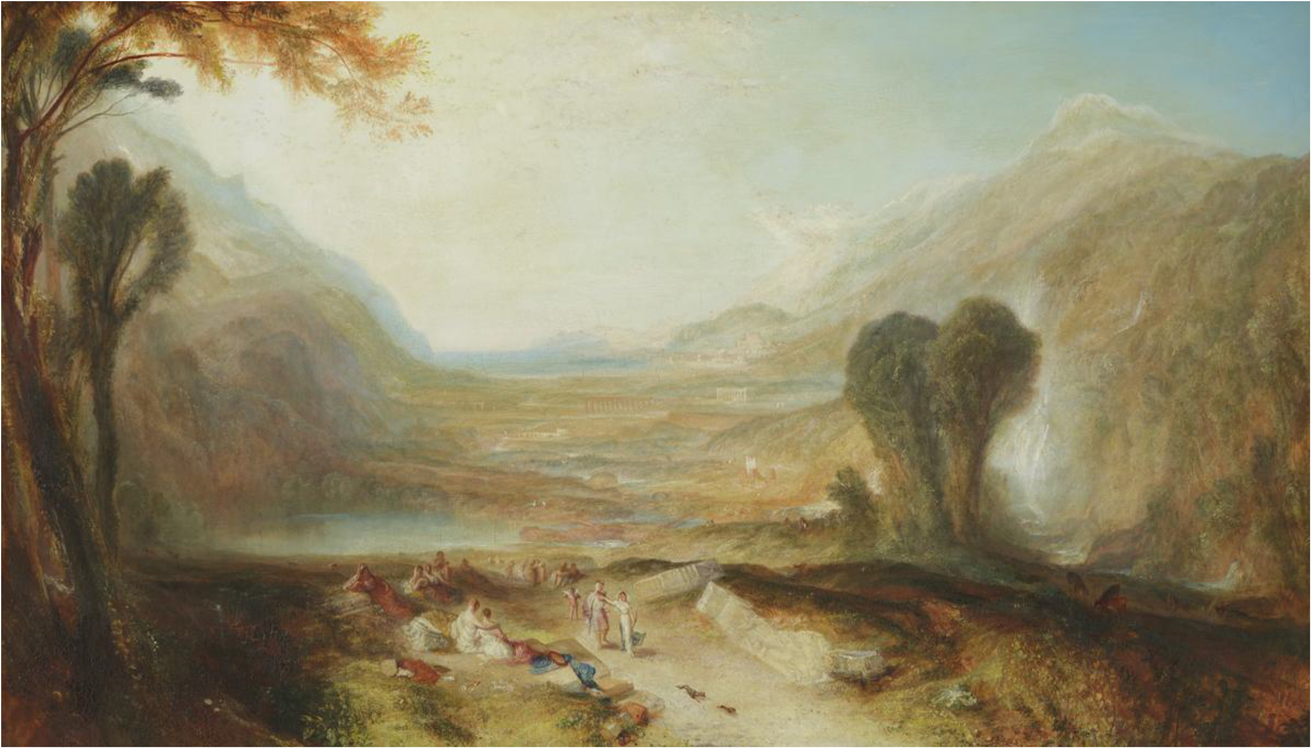 阿波羅和達芙妮的故事（Story of Apollo and Daphne）約瑟夫•馬洛德•威廉•透納（Joseph Mallord William Turner），1837。(圖片來源：TATE)