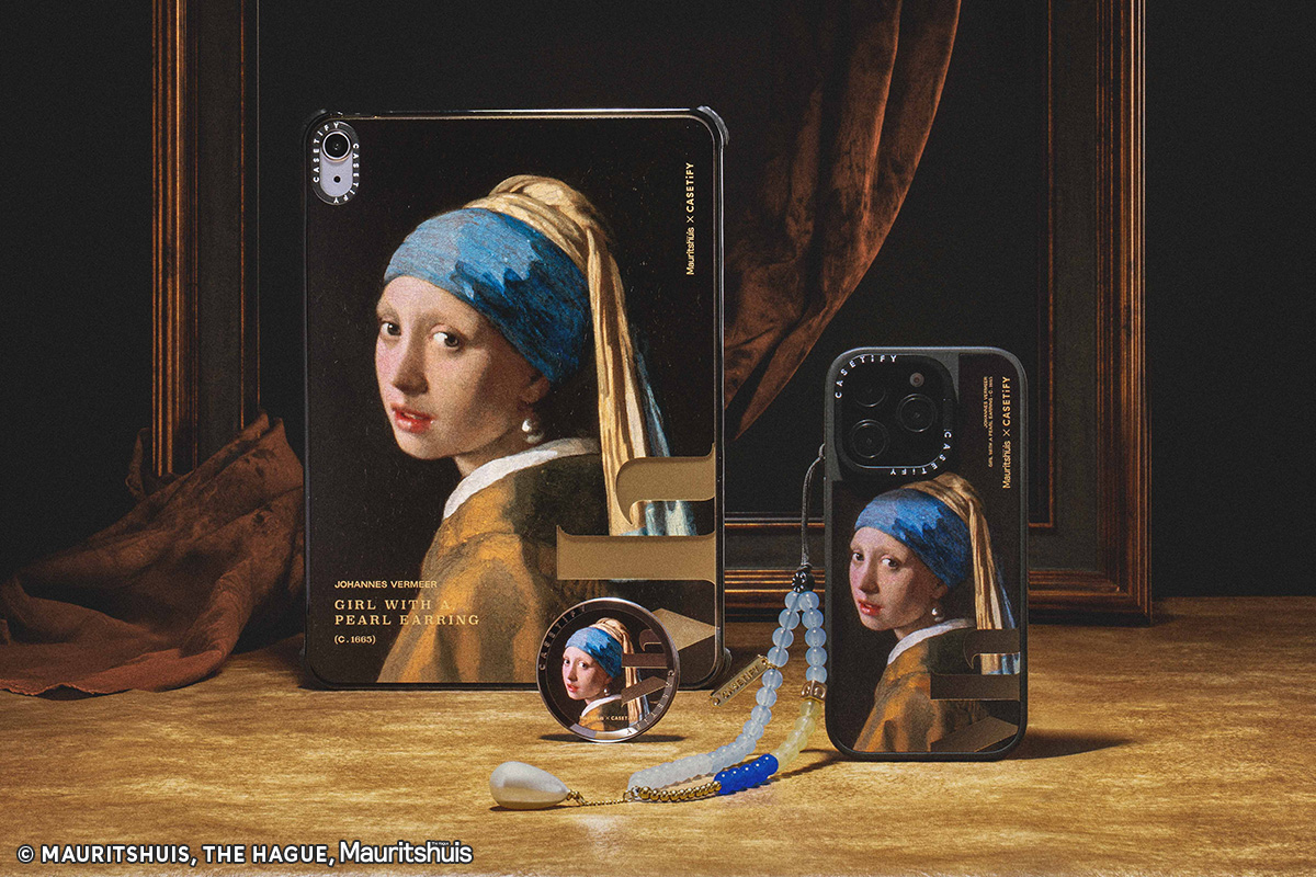 The Mauritshuis x CASETiFY 聯名系列捕捉《戴珍珠耳環的少女》、《玻璃花瓶中的花束》等多件鉅作的藝術精髓融入電子配件中