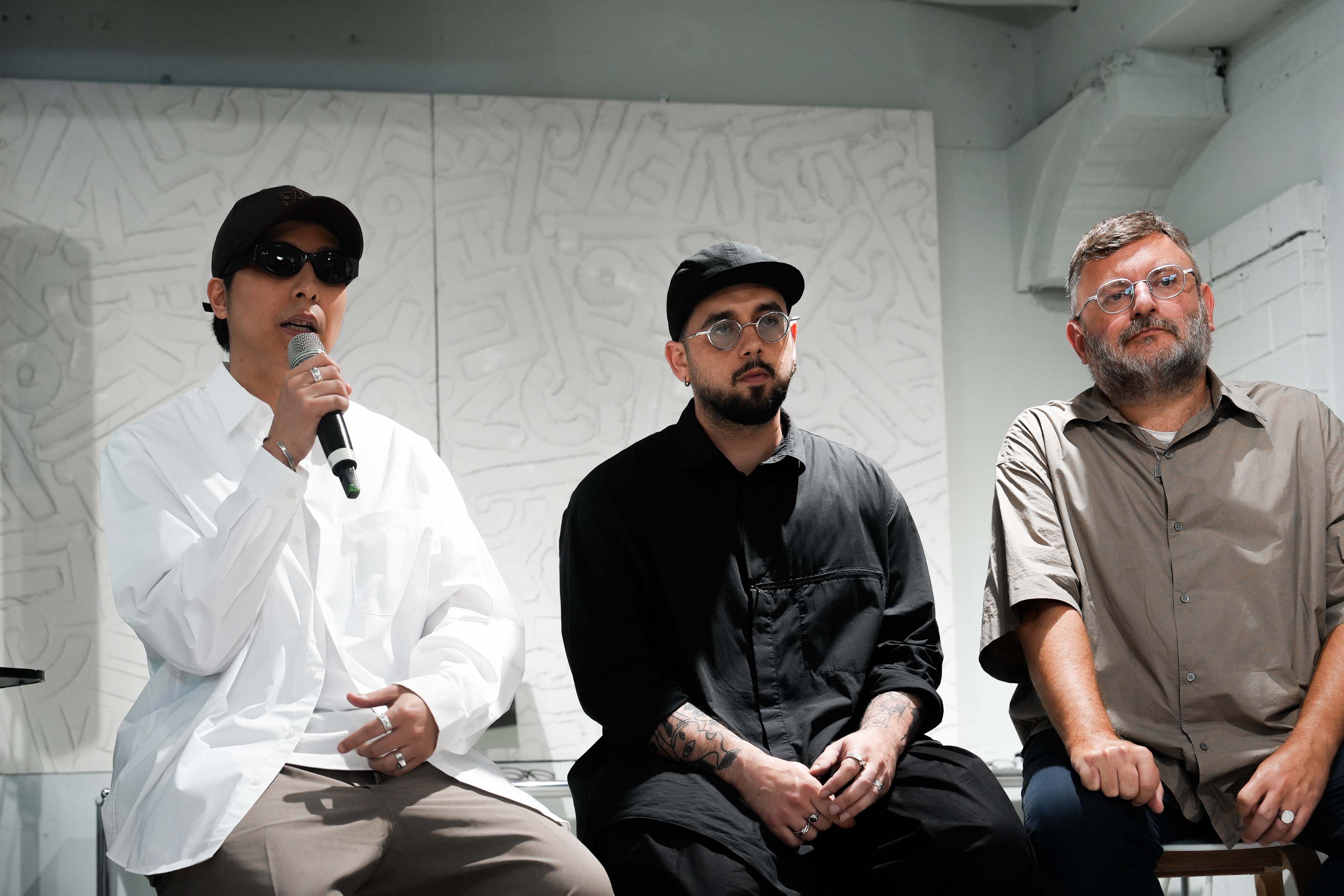 A.SOCIETY 品牌展示發表會現場－擔任產品設計的 Dee Lam、Julien 及負責市場策略的 Arnault 均親自來台，於發表會現場分享品牌故事與設計理念