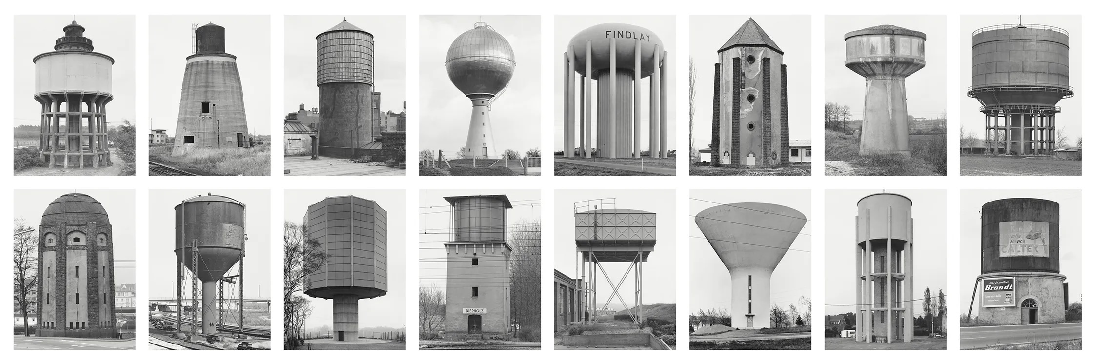 Water Towers, Bernd and Hilla Becher, 1967-80, The Metropolitan Museum of Art