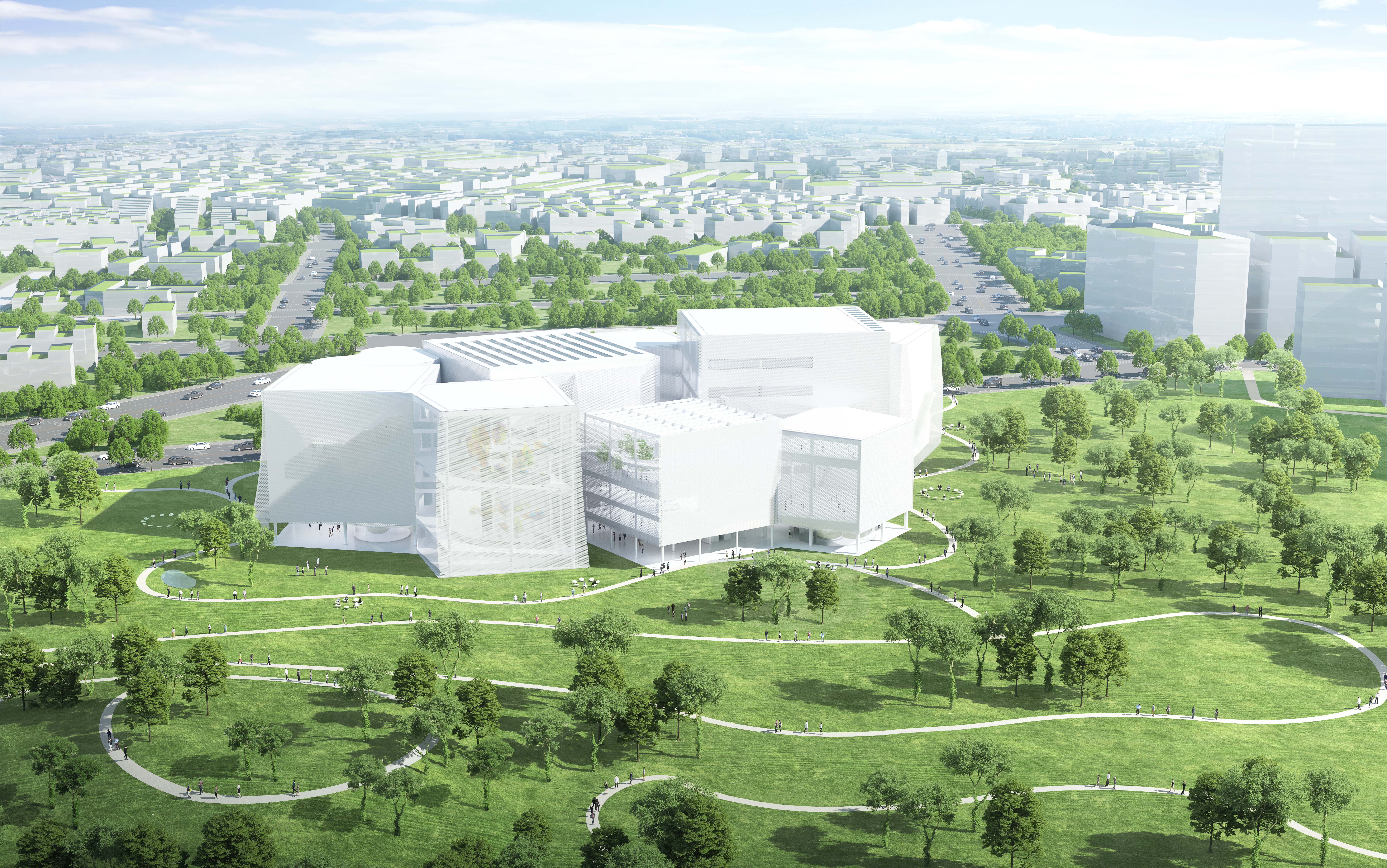 綠美圖空拍示意圖。臺中市立美術館提供