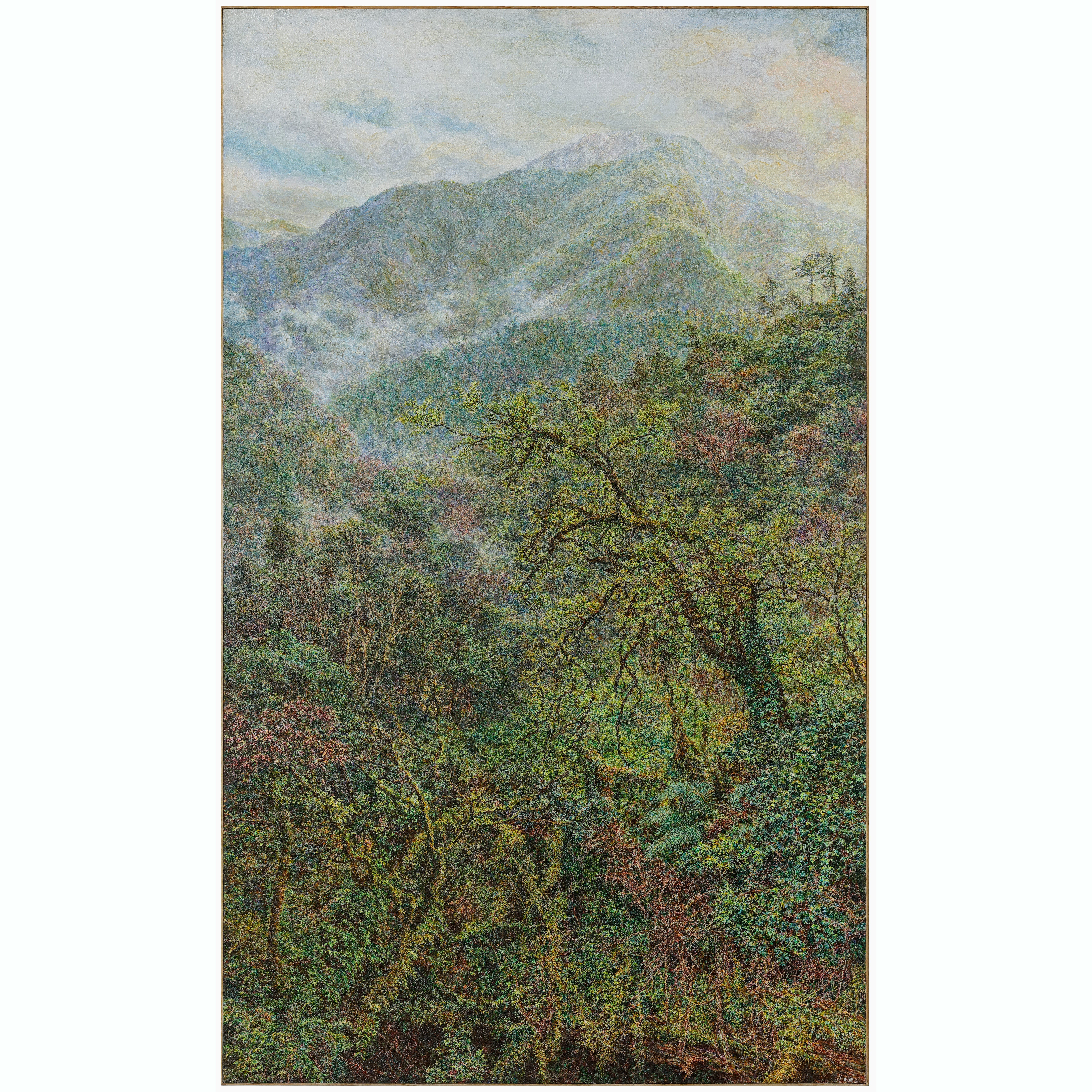 洪天宇 Hung Tien-Yu（1960- 2023），〈中橫三闕 1900〉，1996，油彩、鋁板，畫心162 × 97公分，含框163.3 × 98 cm × 3公分，臺中市立美術館藏。攝影：ANPIS FOTO 王世邦