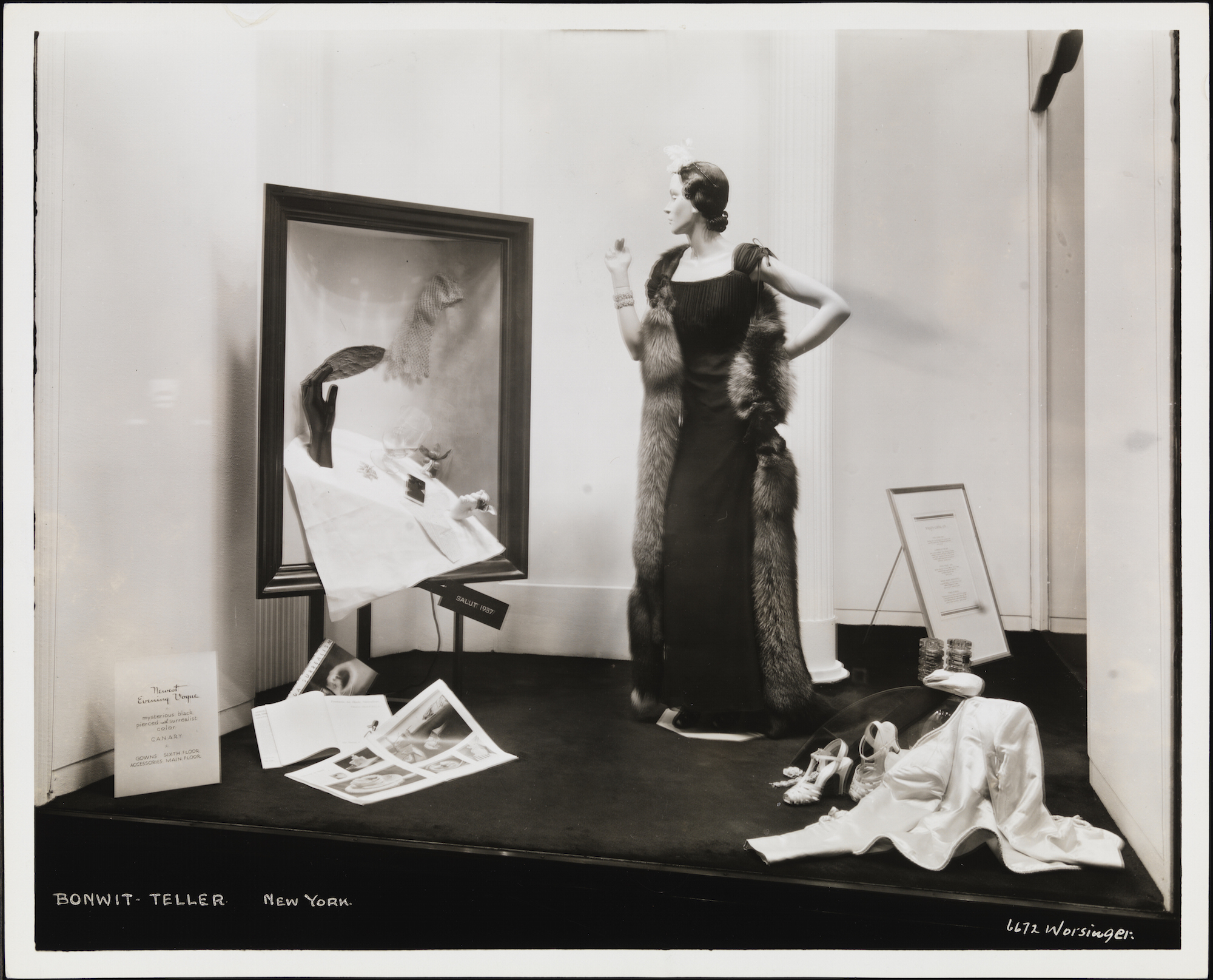 Bonwit Teller hired Salvador Dali to design one of its store windows (image 37.67.8), the other windows were inspired by Dali's work.