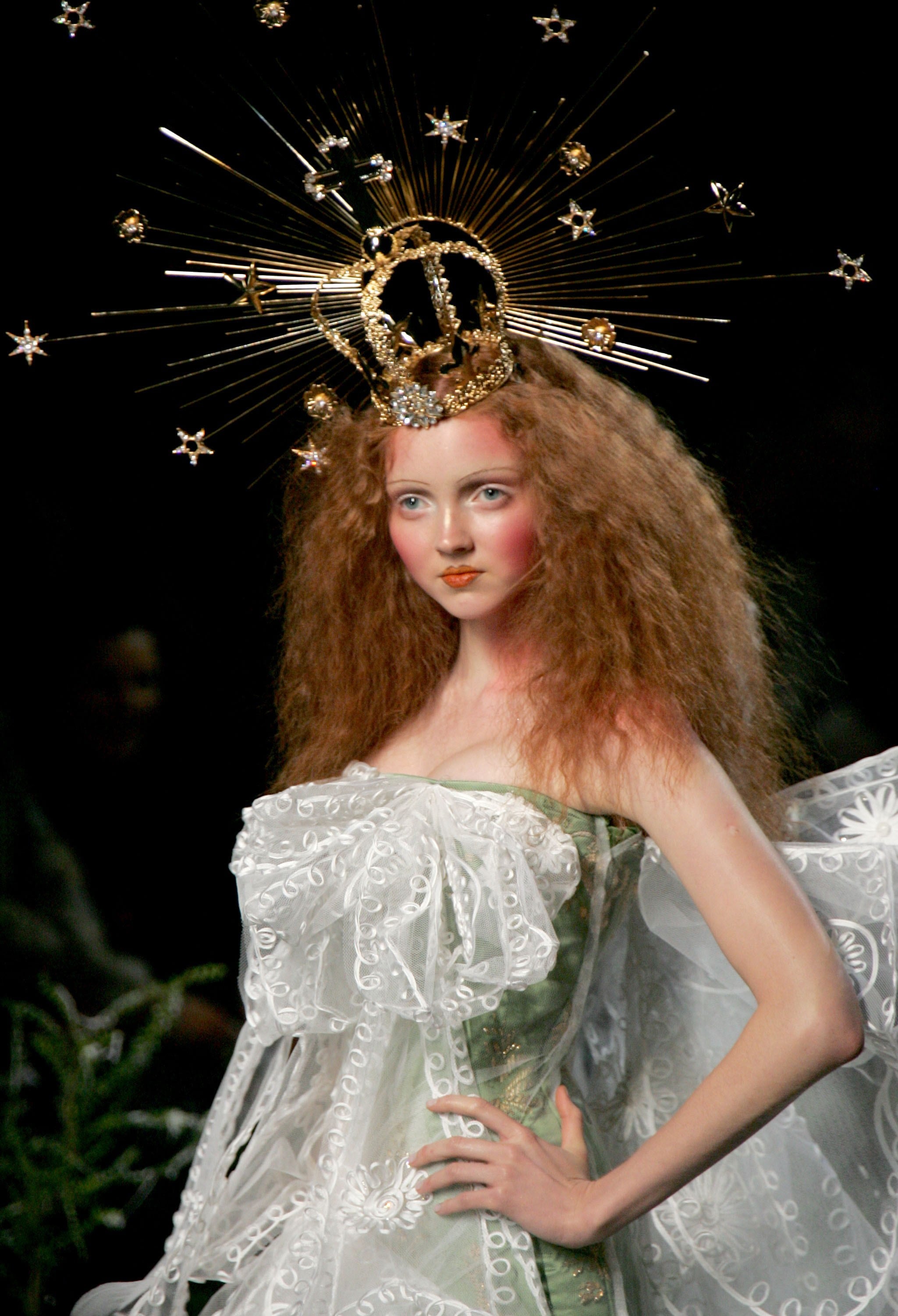 Lily Cole wearing Christian Dior Haute Couture A/W 2005