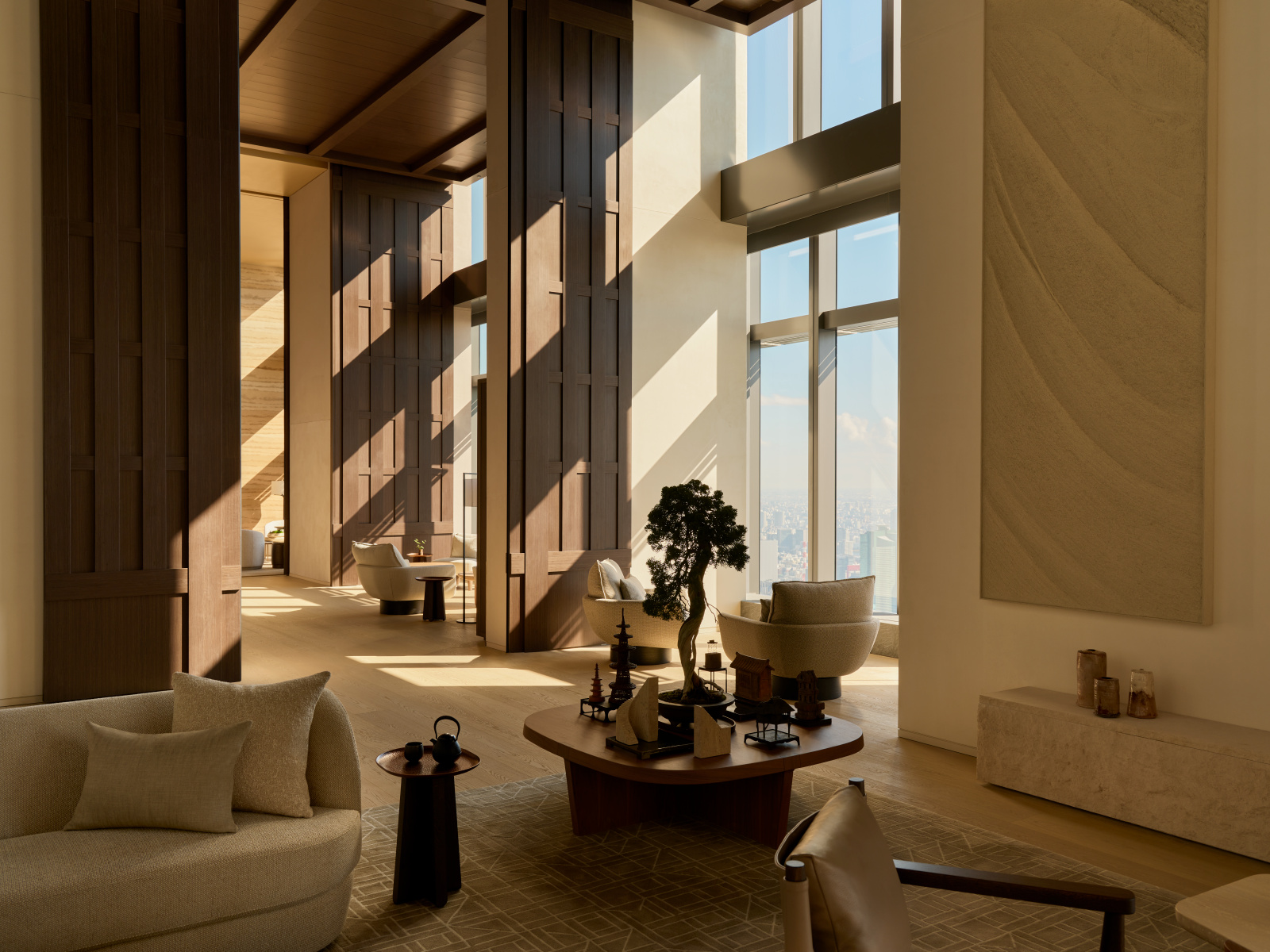 Aman Residences Tokyo, Japan - Communal Space, Lounge to Library_47091